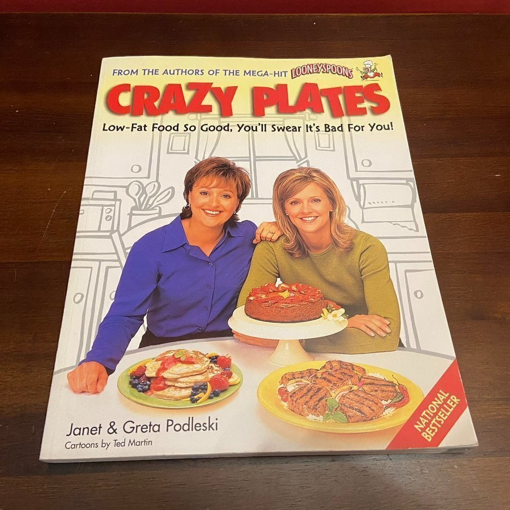 ⭐4 FOR $20⭐ Crazy Plates Low-Fat Food Recipes - National Bestseller